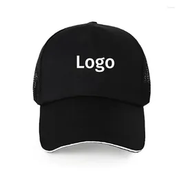 Ball Caps Adjustable Cotton Baseball Cap Custom Logo Group Activity Hat Nylon Fastener Tape Catering Server Hats Volunteer Club Peaked