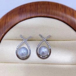 Stud Earrings High Quality Jewelry Gift Japanese SeaWater Zhenduoma Akoya Pearl Simple And Personalized Daily Wear Noble Temperament