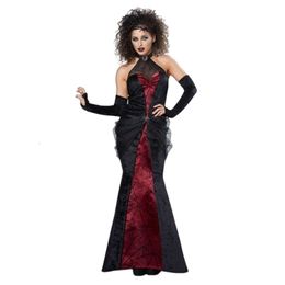 Halloween Costume Cosplay Costume Halloween Horror Bride Costume Sexy Hanging Neck Fishtail Skirt Venocious Queen Vampire Spider Spirit Performance Costume