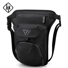 Waist Bags HcanKcan Outdoor Leg Motorcycle Men Pack Man Hip Belt Pouch Tactical Travel Phone Purse Thigh Fanny Drop Bag 231027