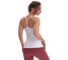 camisole yoga sports bra vest nylon high elastic shockproof women underwears with chest pad running sports fitness inner jacket ta3194672