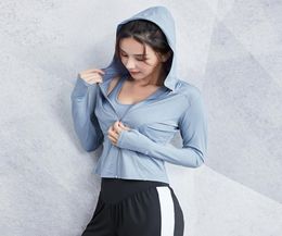 Running Jackets Jacket Women Long Sleeve Hoodie Yoga Sports Wear For Gym Clothing Quick Dry Jersey Fitness Work Out Top Female8619852