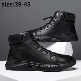 Boots Autumn High Top Work Shoes for Men Platform Ankle Fashion Quality Outdoor Booties Zapatos De Hombre 231027