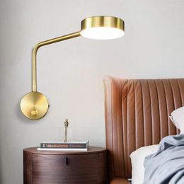 Wall Lamps Modern Style Long Sconces Bed Lamp Led Mount Light Lampen Merdiven Applique Switch