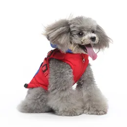 Cold tWinter Waterproof Windproof Reversible Dog Vest Coat Warm Dog Vest for Cold Weather Dog Down Jacket for Small Medium Large Dogs,Red