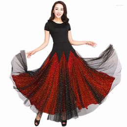 Stage Wear Women Modern Ballroom Dance Skirts Dancing Dress With Big Swing Skirt For Tango And Waltz Tanji 2023 Hip Hop Costume