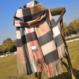 Cashmere Scarf Winter and Men Long Scarf Headband Fashion Classic Printed Cheque Big Plaid ShawlsV9I6