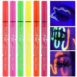 Eye Shadow/Liner Combination Liquid Eyeliner 6-Color Long Lasting Eye Liner Glow Face Paint Pens Festival Accessories For Glow Parties Glow In The Dark 231027