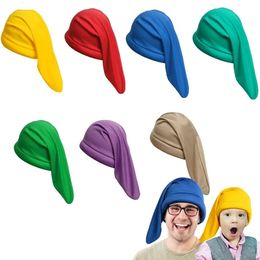 Caps Hats 7color Toddler Gnome Hat for Boy Christmas Elf Costume Fairy Tale Dwarfs Cosplay Halloween Carnival Party Kids Accessories 231027