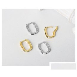 Stud Fashion Small Geometric Solid Oval Earrings Gold Sier Colour Hoop Earring For Women Prevent Allergy Jewellery 2021 Drop Delivery Dhdol