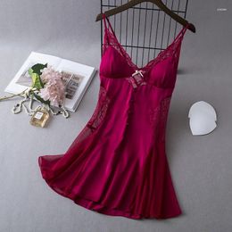 Women's Sleepwear Sexy Strap Nightdress Female Rayon Nightgown Loungewear Summer Women Bathrobe Nightwear Home Dressing Gown Lingerie