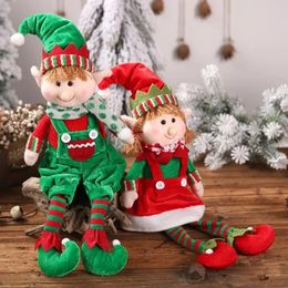 Other Event Party Supplies Christmas hanging leg elf sitting doll ornament children's gift elf doll ornament Christmas gift 231027