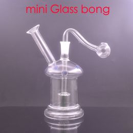 Wholesale Creative Mini mushroom Hookah Thick heady colorful Water dab rig bong pipe with 10mm male glass oil burner bowl for smoking