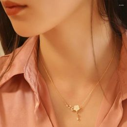 Chains Trendy 925 Sterling Silver Zircon Necklace For Women Light Luxury And Small Crowd Design Clavicle Chain Gifts