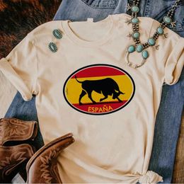 Women's T Shirts Spanish Bull Tee Women Streetwear Top Girl Graphic Harajuku Y2k Clothing