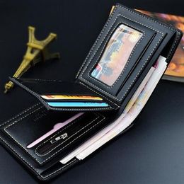 leather Whole Men's Business Short Wallet Purse Card holder Gift Card Case holder high quality classic fashion design2347