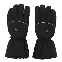 Sports Gloves 1Pair Heated Omnidirectional Electric Battery Powered Heating Waterproof DC Interface Touch Screen For Winter Outdoors