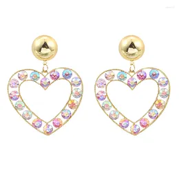 Dangle Earrings ZHINI Fashion Imitation Pearls Water Drop For Women Simple Cute Love Big Heart Statement Earring Luxury Jewellery