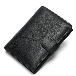 Wallets Genuine Leather Wallet Men Passport Holder Coin Purse Magic Walet PORTFOLIO MAN Portomonee Mini Vallet Cover265V