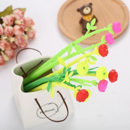 Pcs Creative Stationery Small Fresh Simulation Flower Neutral Pen Cute Cartoon Students Office Learning Signature