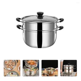 Double Boilers Soup Pot Premium Cookware Gift Kitchen Steam Heavy Duty Stainless Steel Multifunctional Work Cooking Utensils Steamer