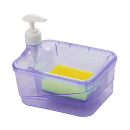Liquid Soap Dispenser Dish And Sponge Holder Multifunctional Practical Compact Pump Bottle For Bathroom Cafe Kitchen El