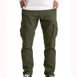 Men's Pants Summer Thin Cargo Male Multi Pocket Straight Military Trousers Casual Baggy Men Big Size Streetwear