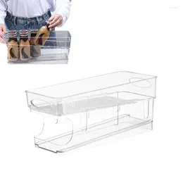 Storage Bottles Kitchen Soda Can Dispenser Double-Layer Beer Organiser Beverage Holder Refrigerator Bins For Cabinets Home