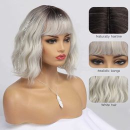 yielding Synthetic Wigs Wig Women's Short Curly Hair Water Ripple Multi Colour Optional Rose Mesh Headcover New Product