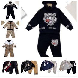 2-11 years children's Clothing Sets BABY boys girls Garment Autumn Winter Pattern kids Designer Sweater Suit kids hoodie pants 2 pieces Set size 90-150cm D0025