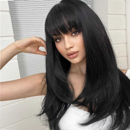 Synthetic Wigs Wig Women's Long Straight Hair Mixed Colour Rose Net Mechanism Headcover New Product Wig