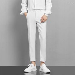 Men's Suits Men's Men Casual Pants Solid Large Size Trousers Male Ankle-length Baggy Fashion Handsome Harajuku Suit 2023 R114