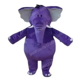 Christmas Purple Elephant Mascot Costumes Halloween Fancy Party Dress Cartoon Character Carnival Xmas Advertising Birthday Party Costume Unisex Outfit