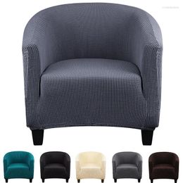 Chair Covers Two Fabrics Armchair Cover Stretch Single Sofa Club Couch Slipcover Elastic Tub Protector For Home