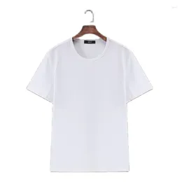 Men's T Shirts T-shirt Street Clothing Summer Solid Colour Short Sleeve Designer Shirt Large Simple Loose Top Fat Man