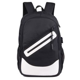 Waterproof Large Backpack Men Laptop Bags Black Backpacks Man Travel Teenager Bookbag Oxford USB Charger Male Mochilahi278G