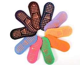 Yoga Socks Elasticity Trampoline Sock QuickDry Anti Slip Silicone Gym Pilates Ballet Socks Fitness Sport Sock Cotton Breathable Y8384609