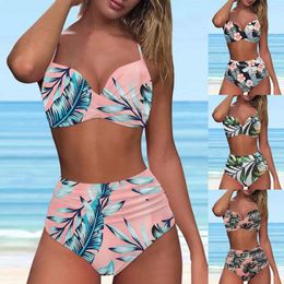 Women's Swimwear Women High Waisted Bikini Sexy Push Up Two Piece Swimsuits Vintage Board Shorts 3 For With