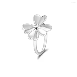 Cluster Rings Garden Moving Clover Ring Sterling Silver Jewellery For Woman Party Fashion Female Making