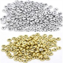 1000PCS lot Mixed Alphabet Letter Acrylic Flat Cube Spacer Beads charms For Jewellery Making 6mm281b