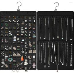 Storage Bags Necklaces Organisers For Women Girls Hanging Wall Display Dual-sided Bracelet Earrings Hanger Holder Jewellery Gifts