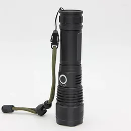 Flashlights Torches USB Rechargeable P50 LED Pocket Super Bright Outdoor Torch Charging Indicator Zoomable 5 Light Modes