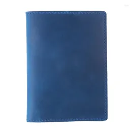 Wallets Men Genuine Leather Passport Cover Solid Credit ID Card Case Holder Business Unisex Travel Wallet