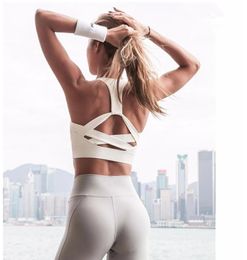 Women Sexy Yoga Bra Running Fitness Sportswear Shockproof Training High Streth Sport Crop Top Backless Push Up Gym Workout Cloth8931661