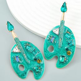 Dangle Earrings Bohemian Exaggerated Fashion Colourful Enemaling Guitar Long Drop For Women Big Pendant Jewellery Gift