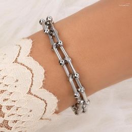 Charm Bracelets Lns Style Simple Fashion Necklace Personality Thick Chain Bracelet Punk Hip Hop Dracelet