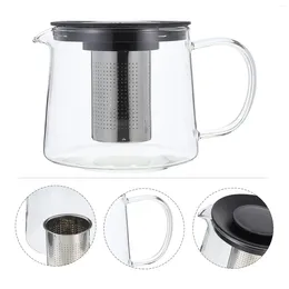 Dinnerware Sets Glass Teapot Transparent Heat- Resistant Exquisite Tea Pot With Infuser Stovetop Safe Flower Kettle Blooming Loose