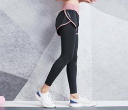 VANSYDICAL 2 in 1 Running Pants Women Yoga Leggins Striped Workout Jogging Leggings Female Sweatpants compression pants women14005806