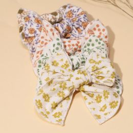 Hair Accessories Bows Girl Print Daisy Floral Flowers Clips For Nerborn Baby Pins Children's Infant Kids Cute Items