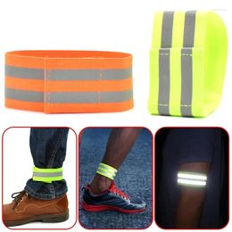 Knee Pads Cycling Running LED Ankle Light Safety For 2PCS Bracelet Reflective Arm Bands Leg Strap Reflector Wrist Tape Night Armband